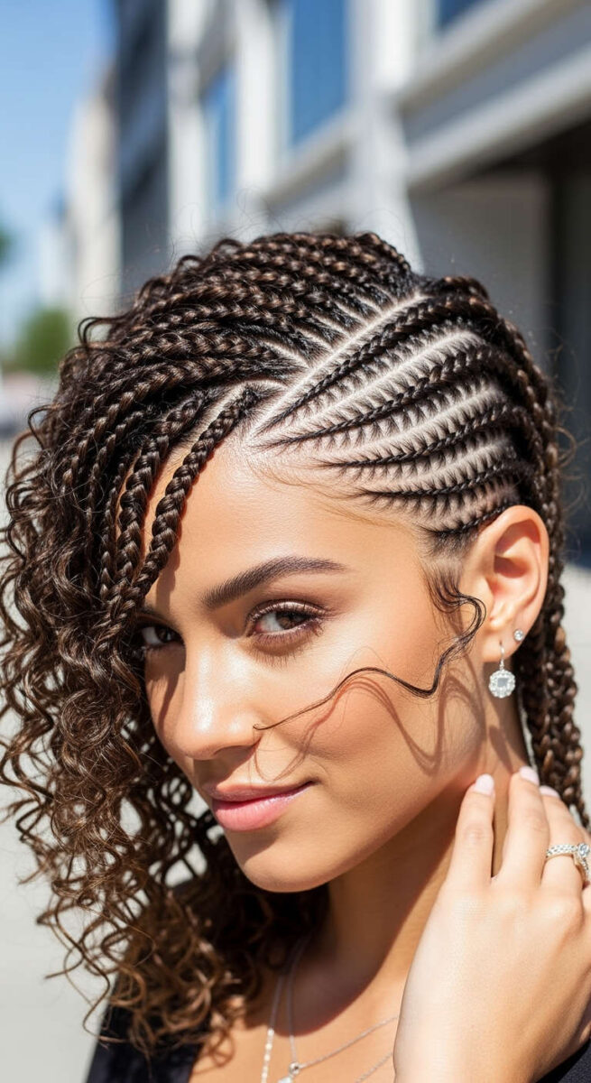 15 Stunning Natural Hairstyles to Rock Your Crown 15 Asymmetrical Cornrows