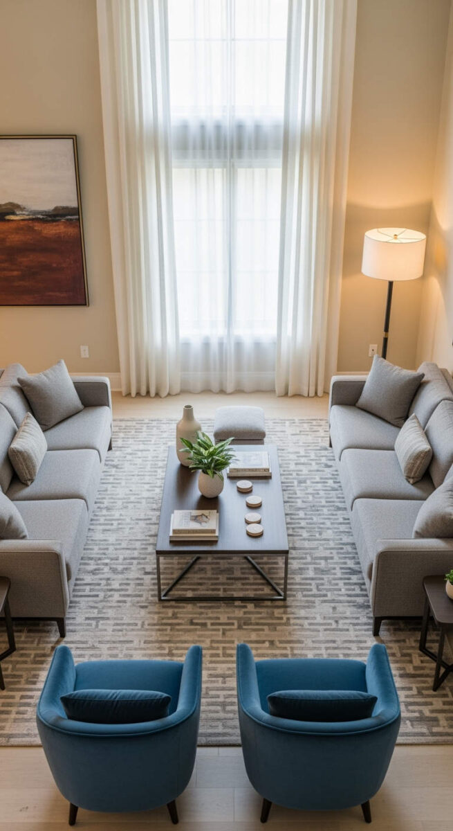 The Double Sofa Setup