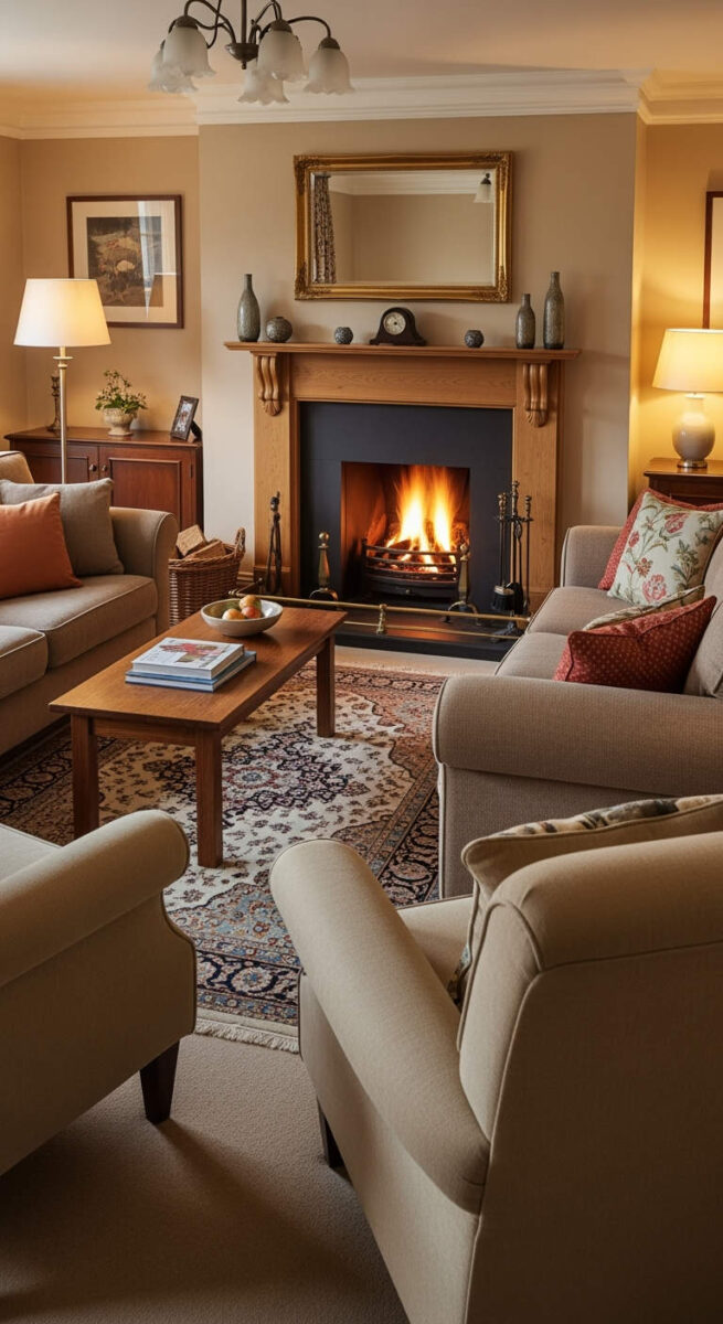 The Fireplace-Focused Layout