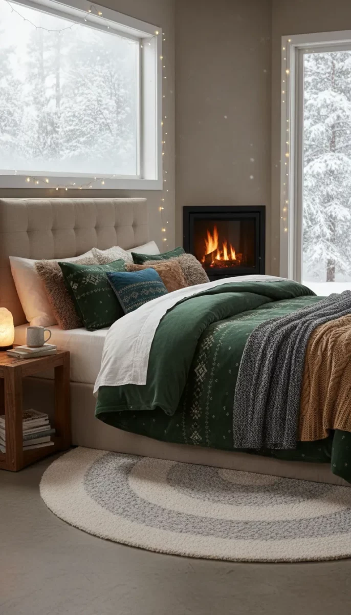 Add a Winter Quilt or Oversized Comforter
