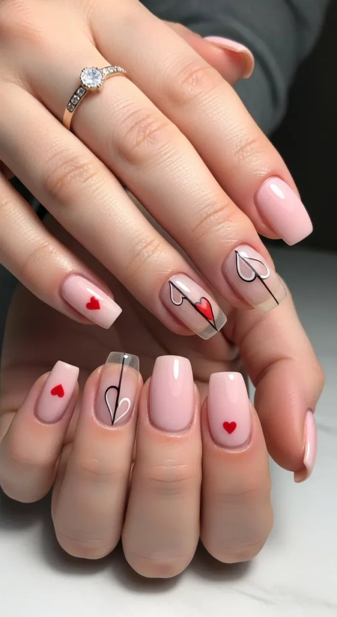 Minimalist Valentine Nails for a Clean Look