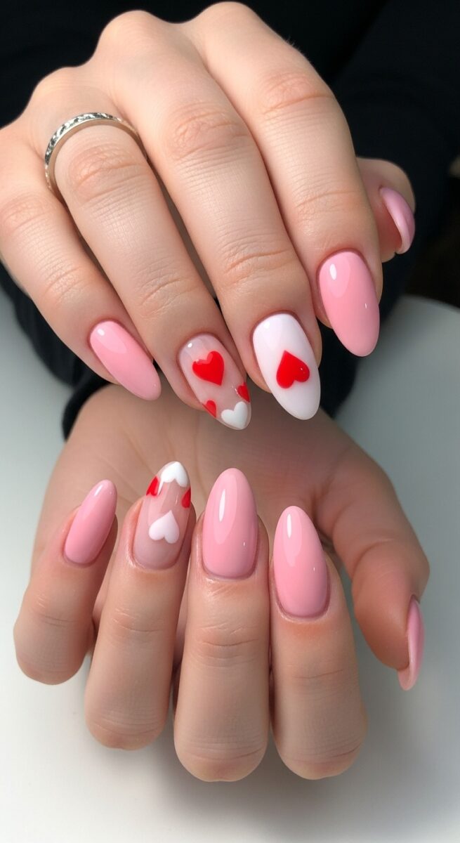 20 Valentine Nails That Feel Flirty, Fun, and Totally You 3 Soft Pink Valentine Nails for a Romantic Look