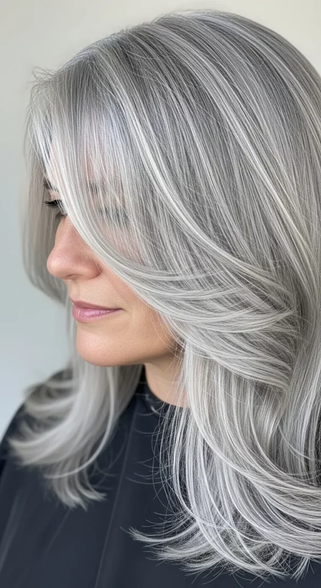 Soft Silver Highlights on Natural Gray