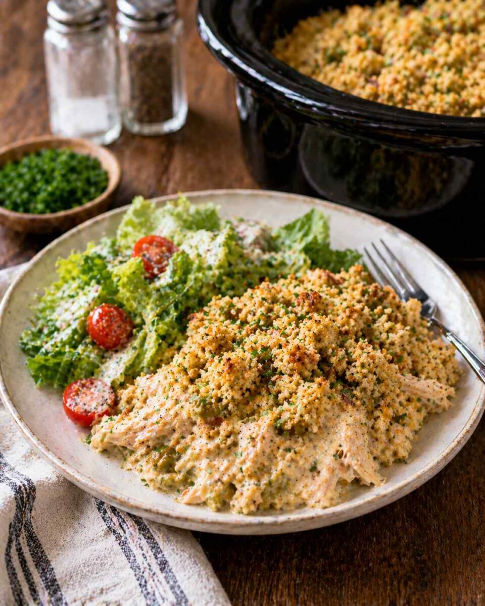 Cheesy Chicken Stuffing Casserole