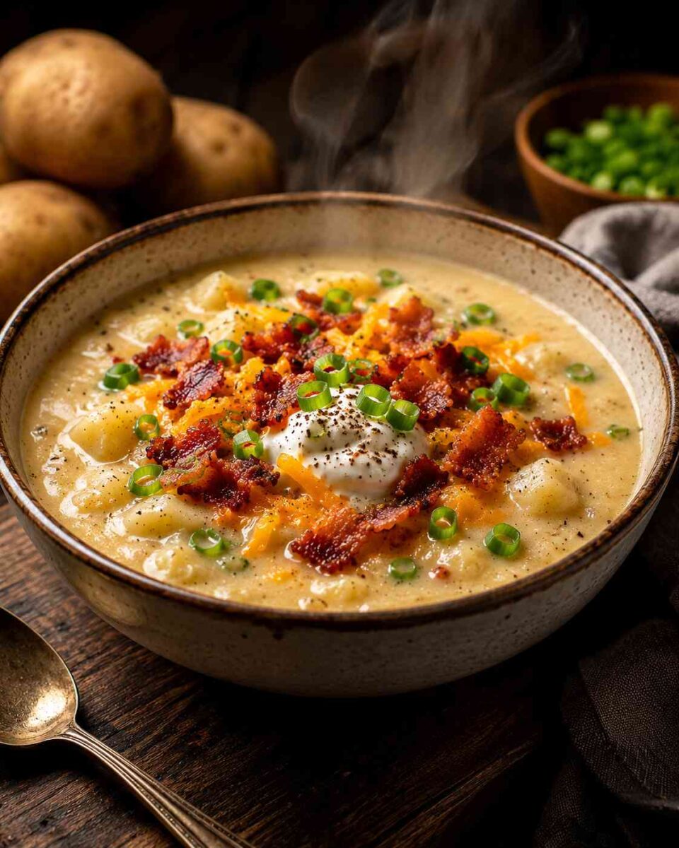 Easy Loaded Potato Soup 2 Creamy loaded potato soup