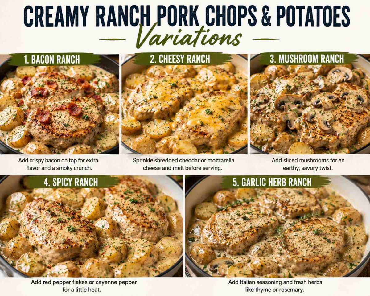 Creamy Ranch Pork Chops and Potatoes 5 Creamy ranch pork chop variations