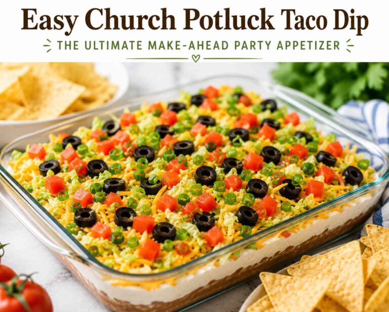 Easy Church Potluck Taco Dip - The Ultimate Make-Ahead Party Appetizer