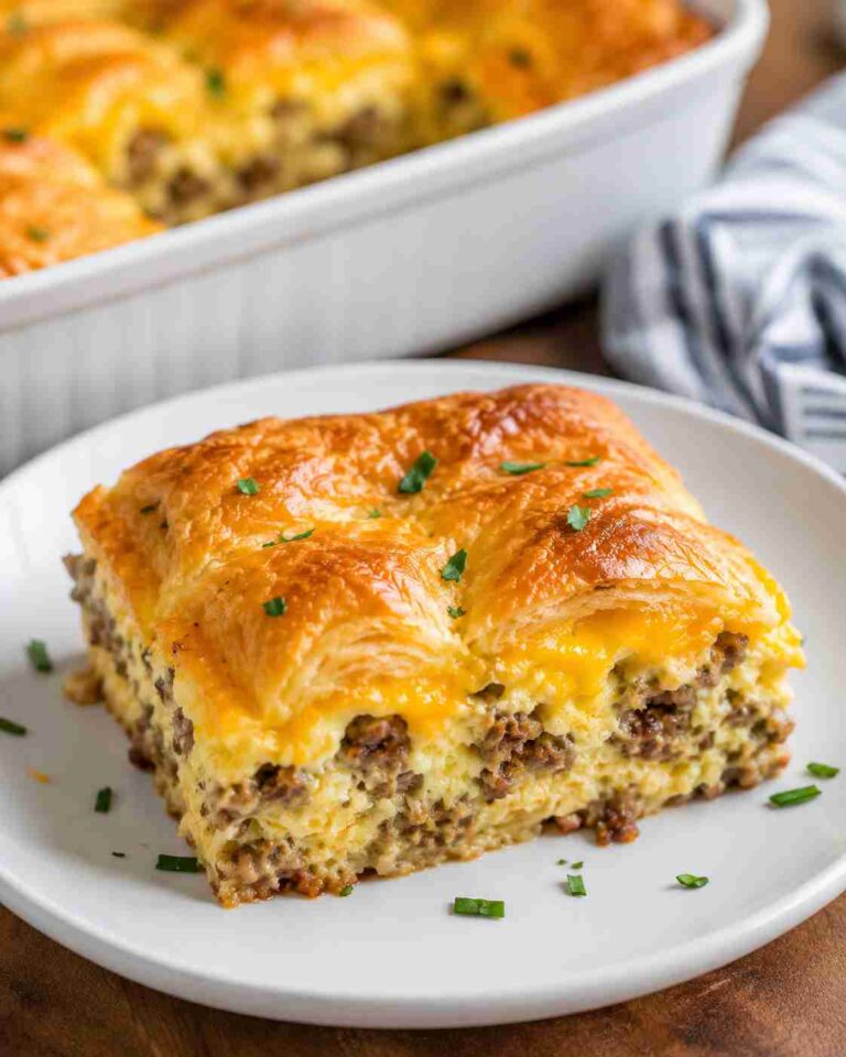 Sausage Cream Cheese Crescent Bake