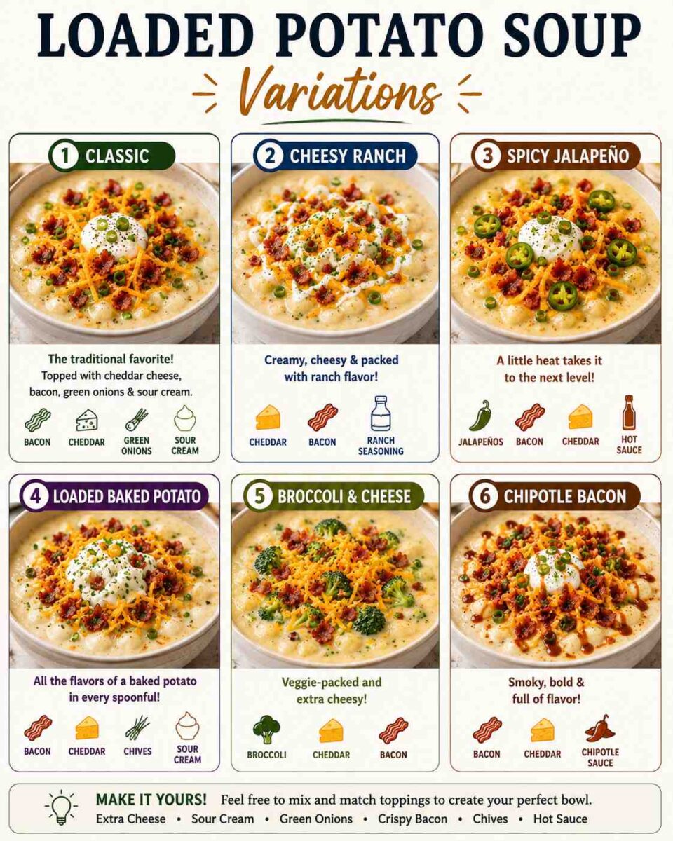 Easy Loaded Potato Soup 6 Loaded potato soup recipe variations