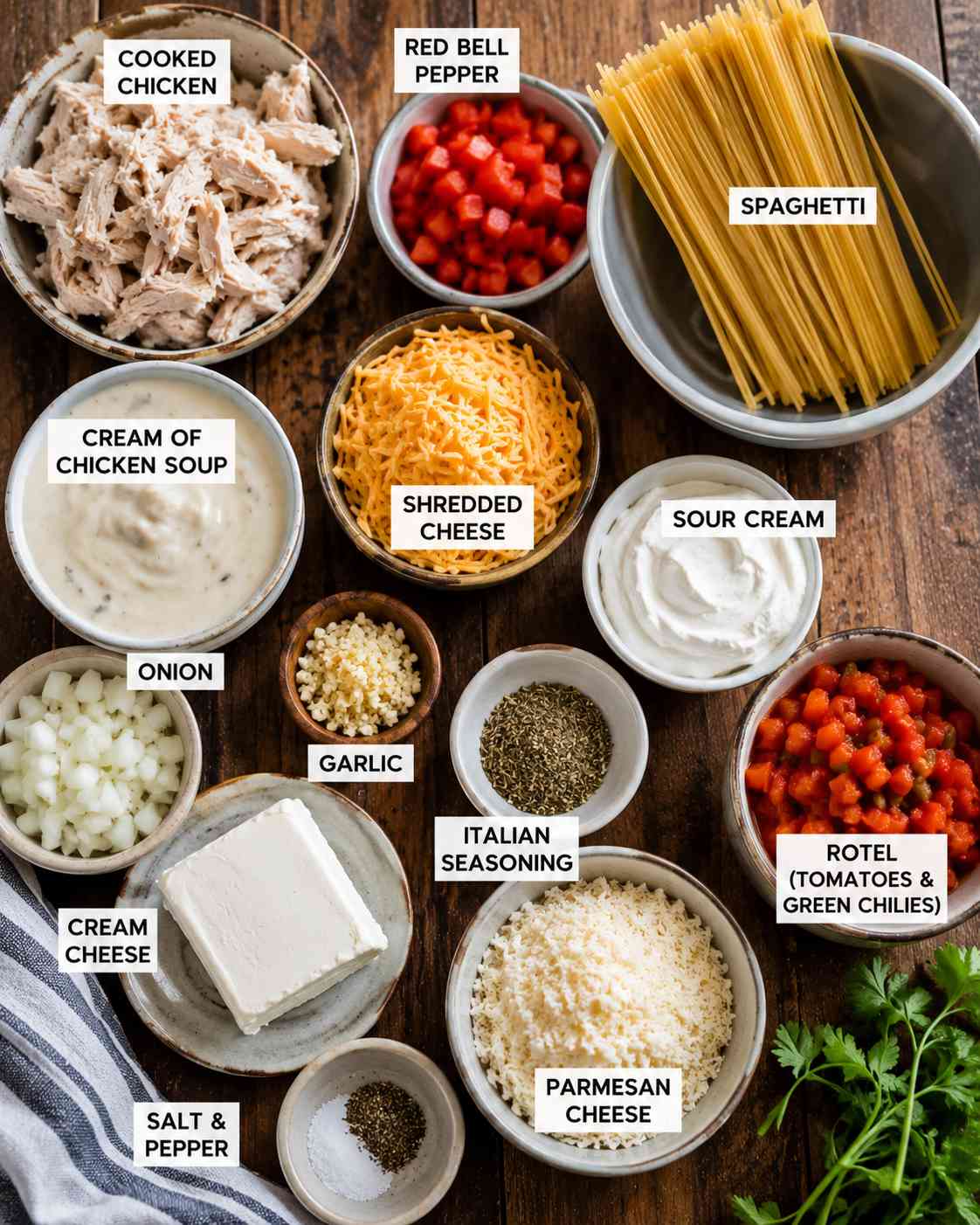 Baked spaghetti casserole ingredients