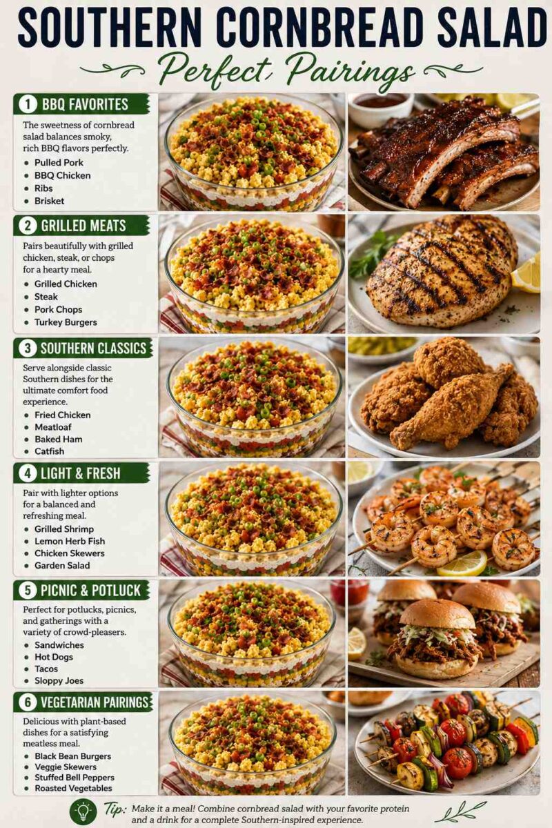 Southern cornbread salad pairings guide