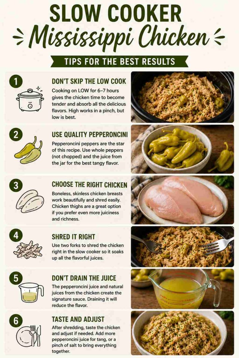 Slow Cooker Mississippi Chicken 7 slow cooker mississippi chicken tips inforgraphic