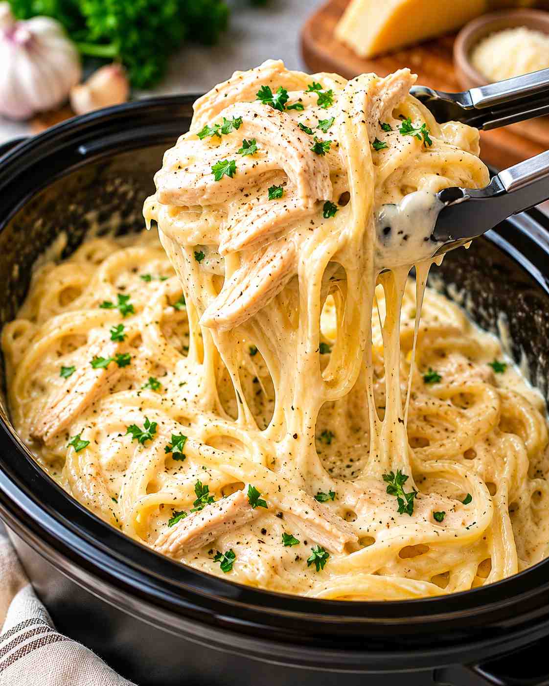 Crockpot Chicken Alfredo