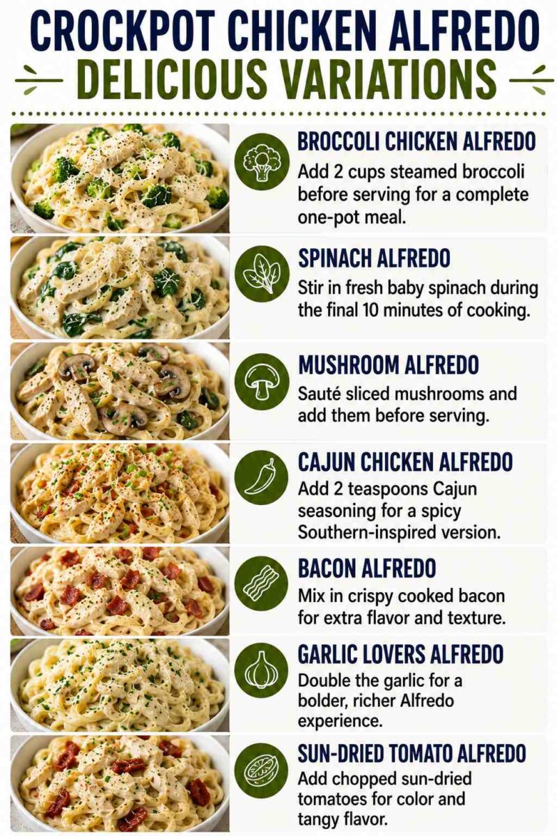 Crockpot Chicken Alfredo 7 Crockpot chicken Alfredo variations info