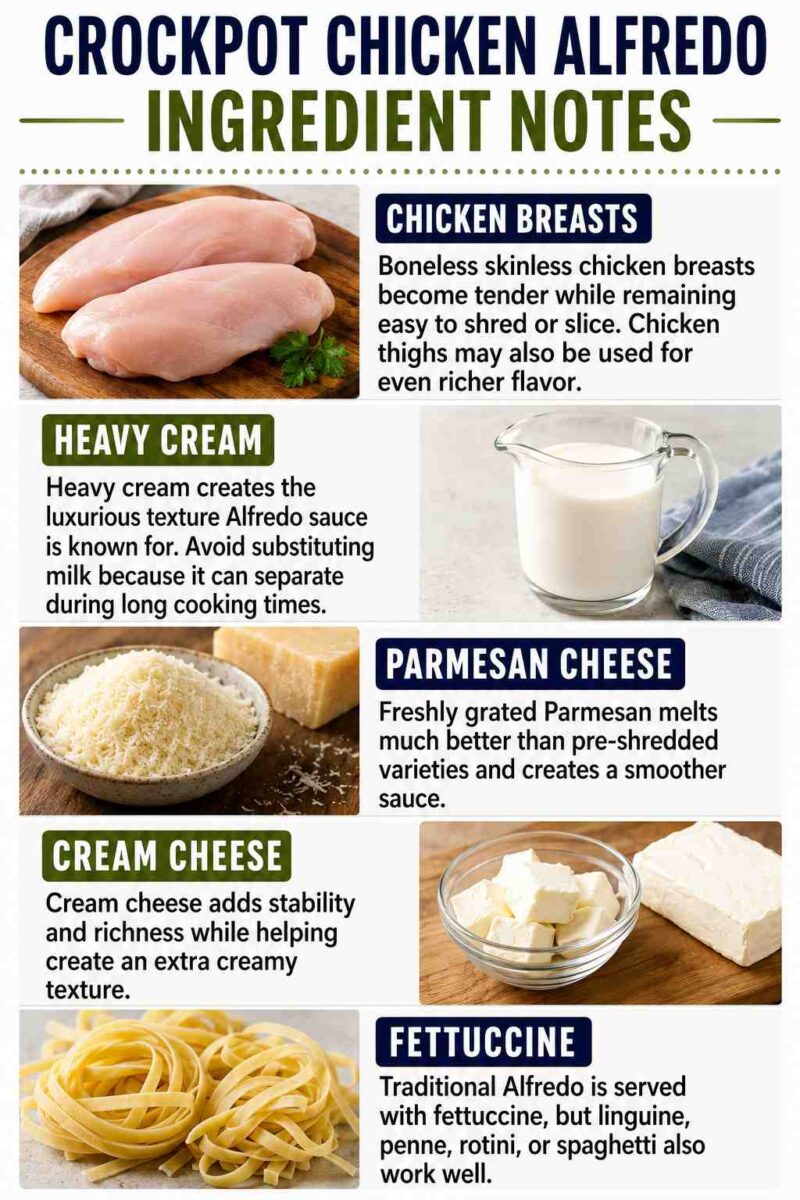 Crockpot Chicken Alfredo 4 Crockpot chicken alfredo ingredient notes info