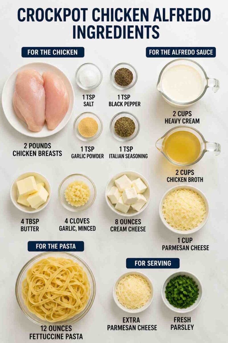 Crockpot Chicken Alfredo 3 Crockpot chicken alfredo ingredients info