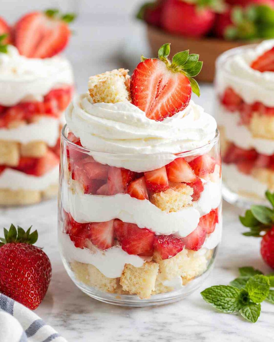 Mini Strawberry Shortcake Trifles