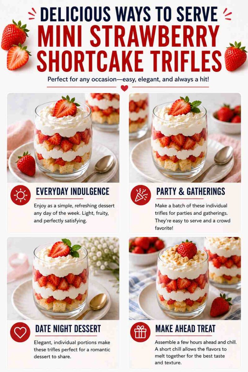 Mini Strawberry Shortcake Trifles serving ideas Info