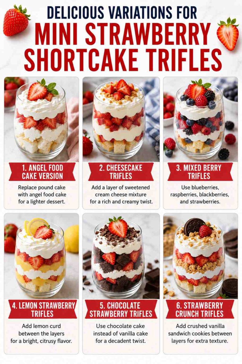 Mini Strawberry Shortcake Trifles variations Info