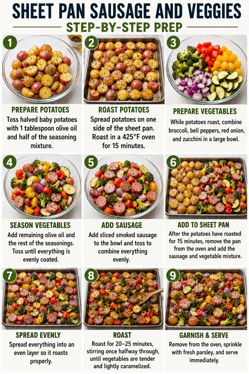 Sheet Pan Sausage and Veggies 5 Sheet Pan Sausage and Veggies prep Info