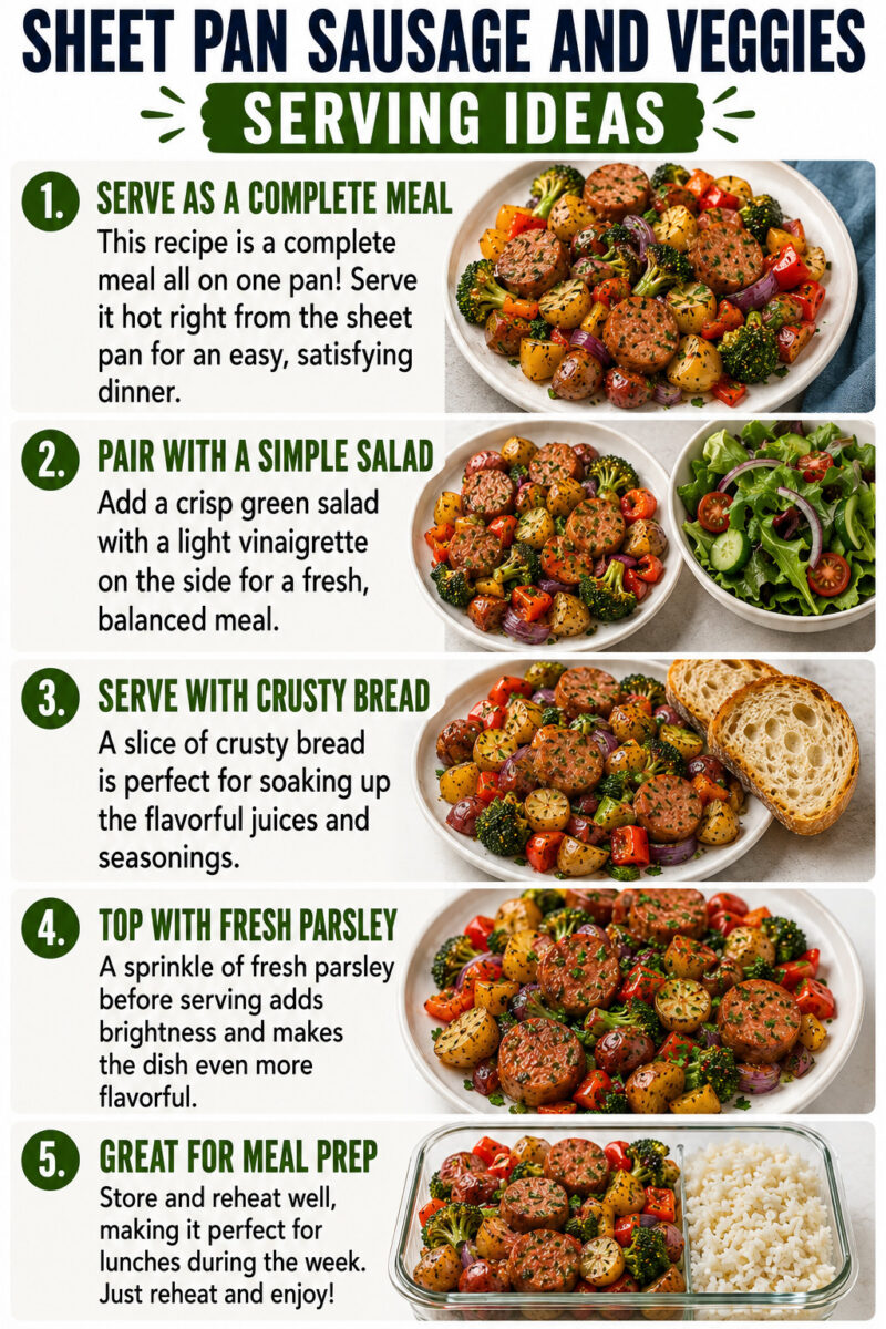 Sheet Pan Sausage and Veggies 9 Sheet Pan Sausage and Veggies serving ideas Info